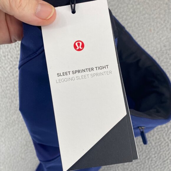 Lululemon Sleet Sprinter Tight Hero Blue Leggings Womens 6 Pockets Activewear - Picture 6 of 14